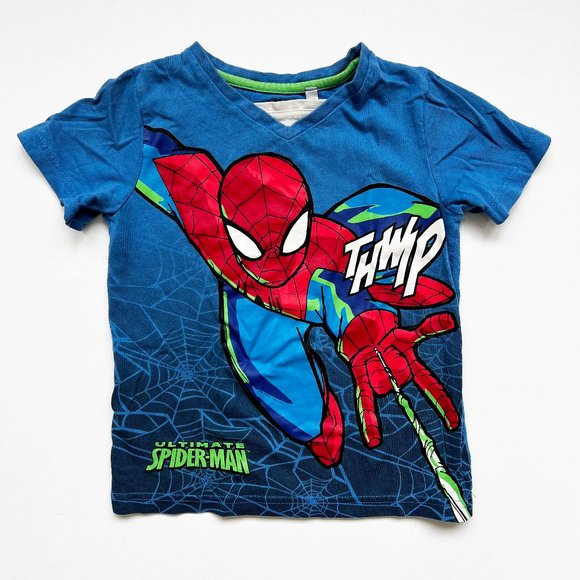 ✨ 5 for $25 ✨ Ultimate Spiderman by Marvel Blue Tee-Shirt - Picture 2 of 5